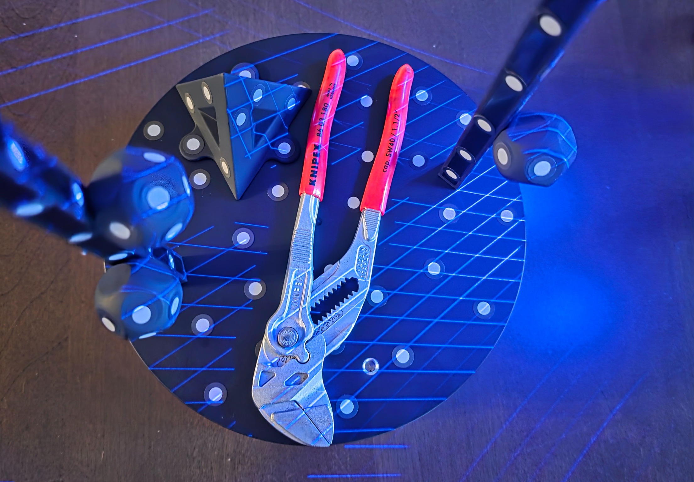 blue laser 3D scanning laser grid