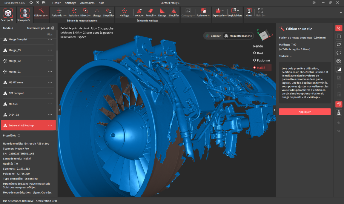 blue laser 3D scanning triangulation depth